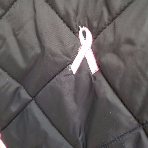 Coldwater Creek BREAST CANCER PINK RIBBON Womens Quilted Vest Puffy Sz L - Picture 5 of 7
